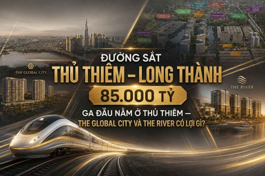 Đường Sắt Thủ Thiêm - Long Thành 85.000 Tỷ Sắp Khởi Công: The River Và The Global City Hưởng Lợi Gì? 